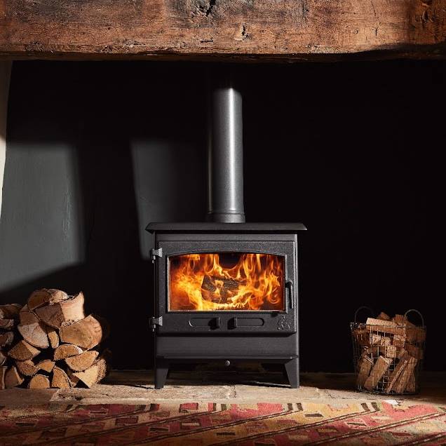 Dean Forge Croft Clearburn Slimline 5 - 5kw ECO - ROLLED TOP Wood Burning Stove